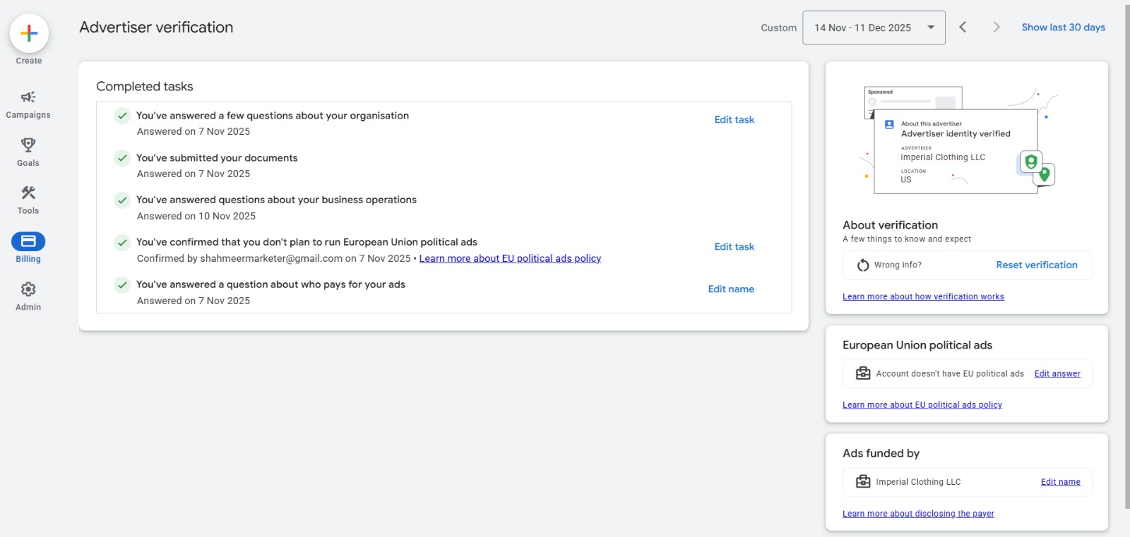 BOV Verification Support